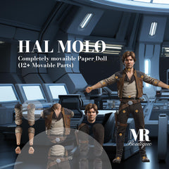 Hal Molo Movable Paper Doll – DIY Sci-Fi Hero Craft for Creative Fun and Display – Unique Paper Art Gift