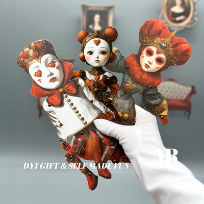 STEAM BUNDLE: Articulated Paper Doll Collection - Royalty & Steampunk DIY Kits for Year-Round Crafting Fun, Kids Activity, Creative Play To