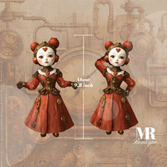 Mrs. Heartsy • The Enchanting Steampunk Paper Doll Printable Kit with Movable Parts for Creative Crafting Movable Vintage Paper Doll