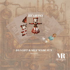 Mrs. Heartsy • The Enchanting Steampunk Paper Doll Printable Kit with Movable Parts for Creative Crafting Movable Vintage Paper Doll