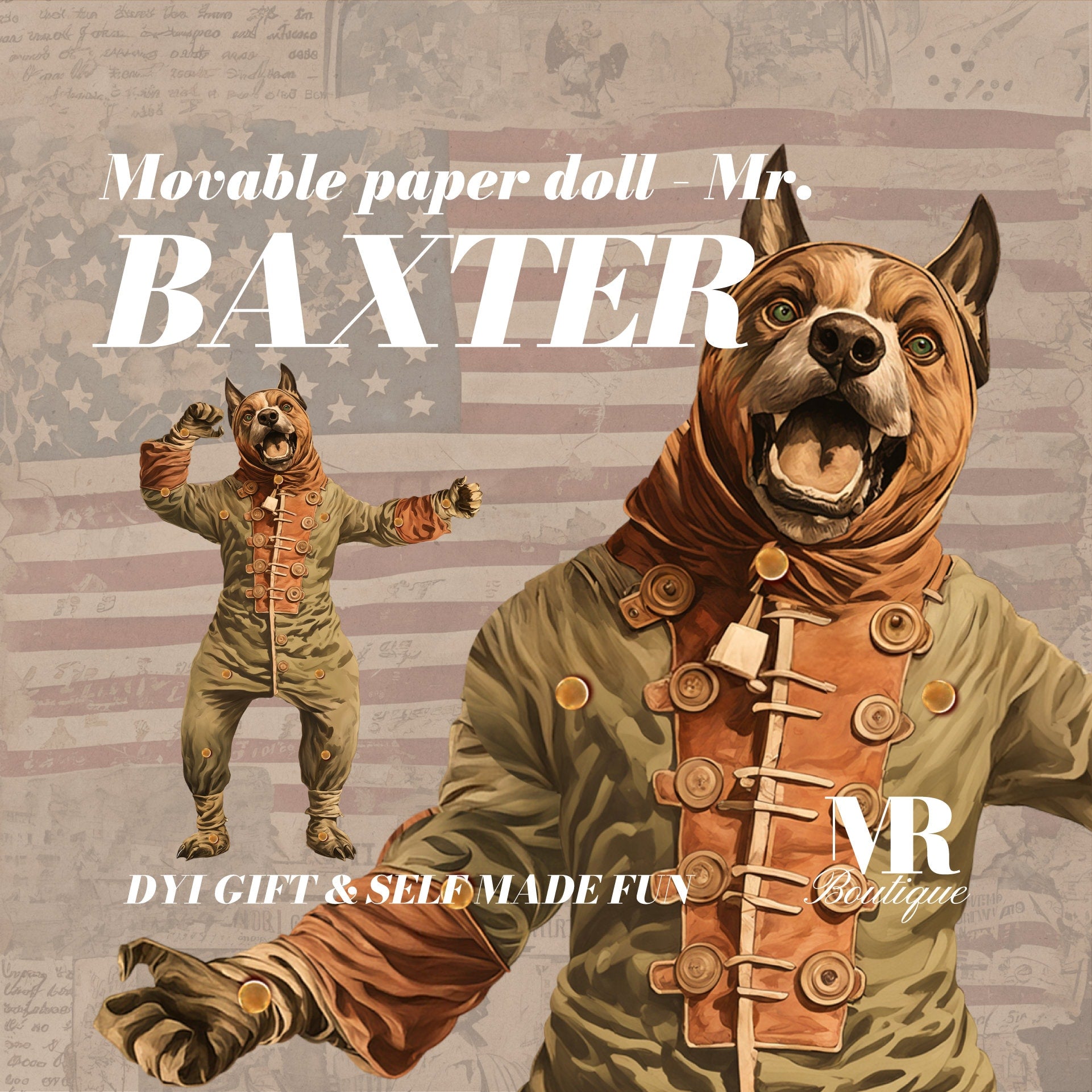 Mr. Baxter Movable Paper Doll