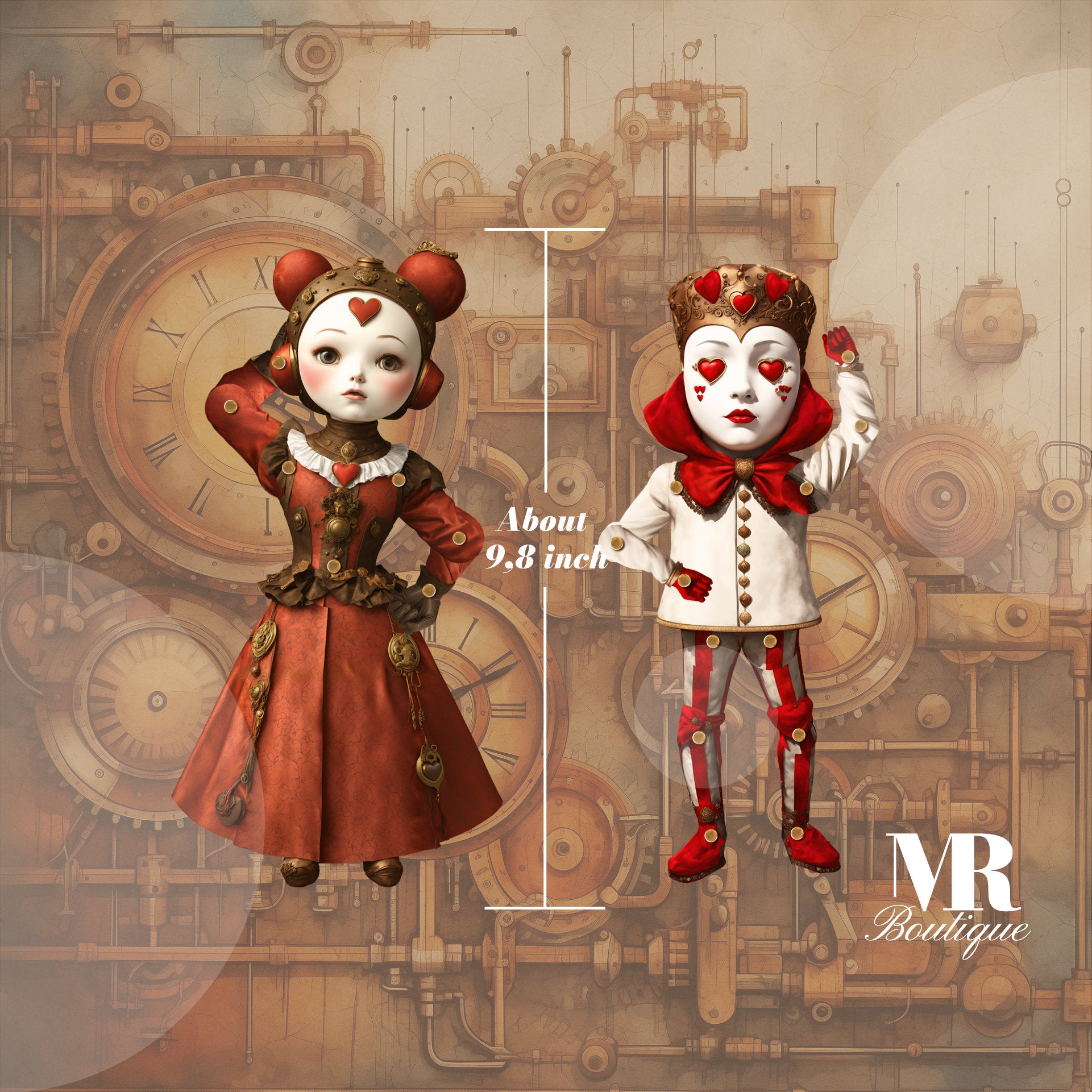 STEAM BUNDLE: Articulated Paper Doll Collection - Royalty & Steampunk DIY Kits for Year-Round Crafting Fun, Kids Activity, Creative Play To