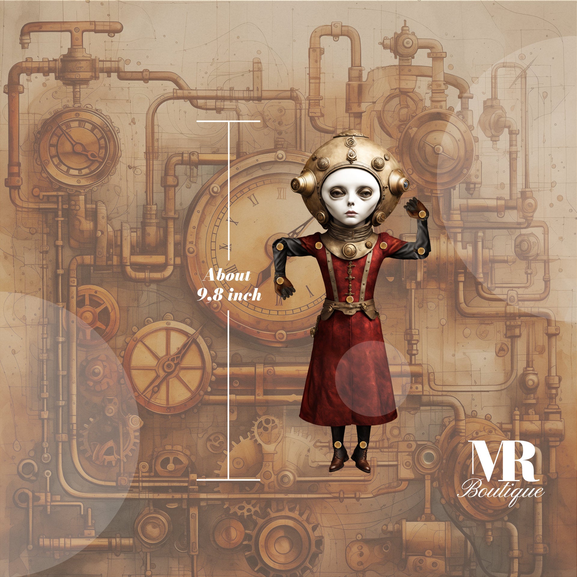 LUNAR BUNDLE: Celestial Steampunk Collection - BONESY, Mr. Martian & Mr. Ratsy Articulated Paper Doll Kits